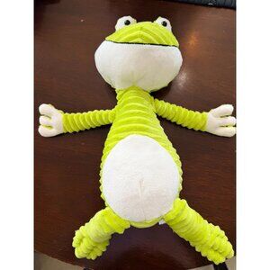 Plush Green Frog Toy With Ribbed Texture & White Belly Walgreens Polyester Ages